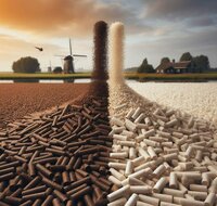 Bruine of witte houtpellets: wat is het verschil? Bruine of witte houtpellets: wat is het verschil?